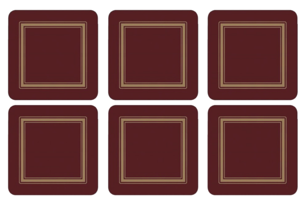 Pimpernel Untersetzer CLASSIC BURGUNDY 6er Set