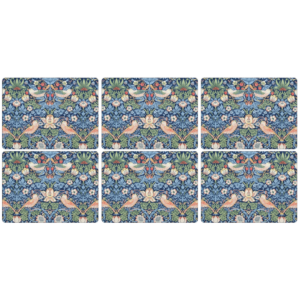Pimpernel Tischsets MORRIS STRAWBERRY THIEF blau 6er Set