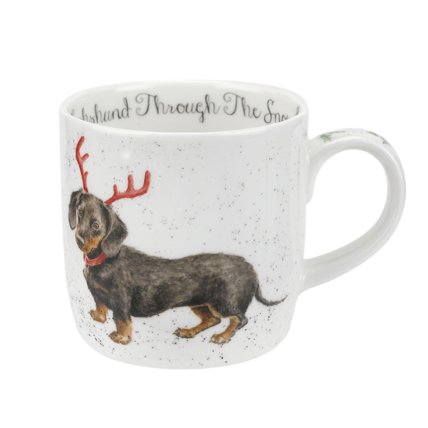 Tasse Wrendale Designs - Dachshound snow CHRISTMAS DACKEL