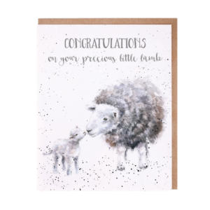 Karte Sprüche Tiere SCHAF Little Lamb von Wrendale Designs