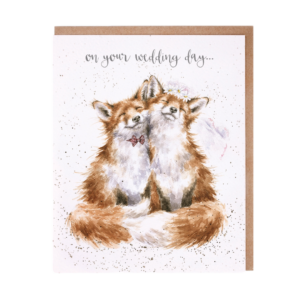 Karte Sprüche Tiere FUCHS Newlyweds von Wrendale Designs
