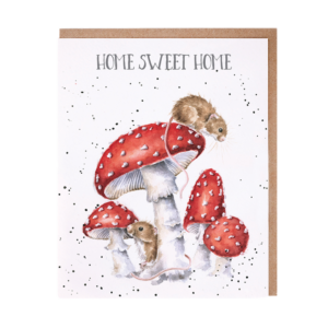 Karte Sprüche Tiere MAUS Home sweet Home von Wrendale Designs