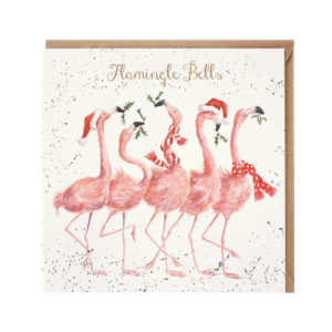 Karte Christmas FLAMINGO PARTY von Wrendale Designs aus England