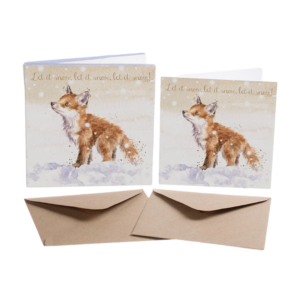 Kartenset Christmas FUCHS LET IT SNOW von Wrendale Designs aus England