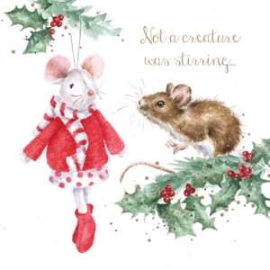 Kartenset Christmas MAUS Not a creature was stirring von Wrendale Designs aus England