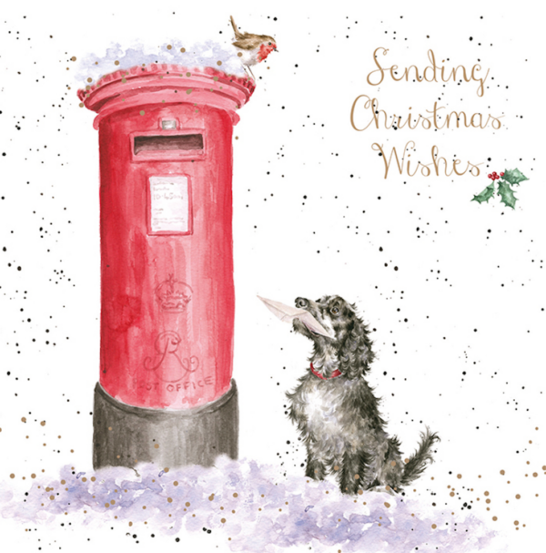 Kartenset Christmas HUND Christmas Wishes von Wrendale Designs aus England