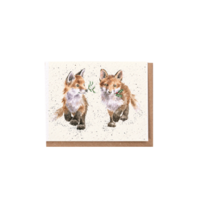 Minikarte CHRISTMAS FUCHS Glad tidings von Wrendale Designs aus England