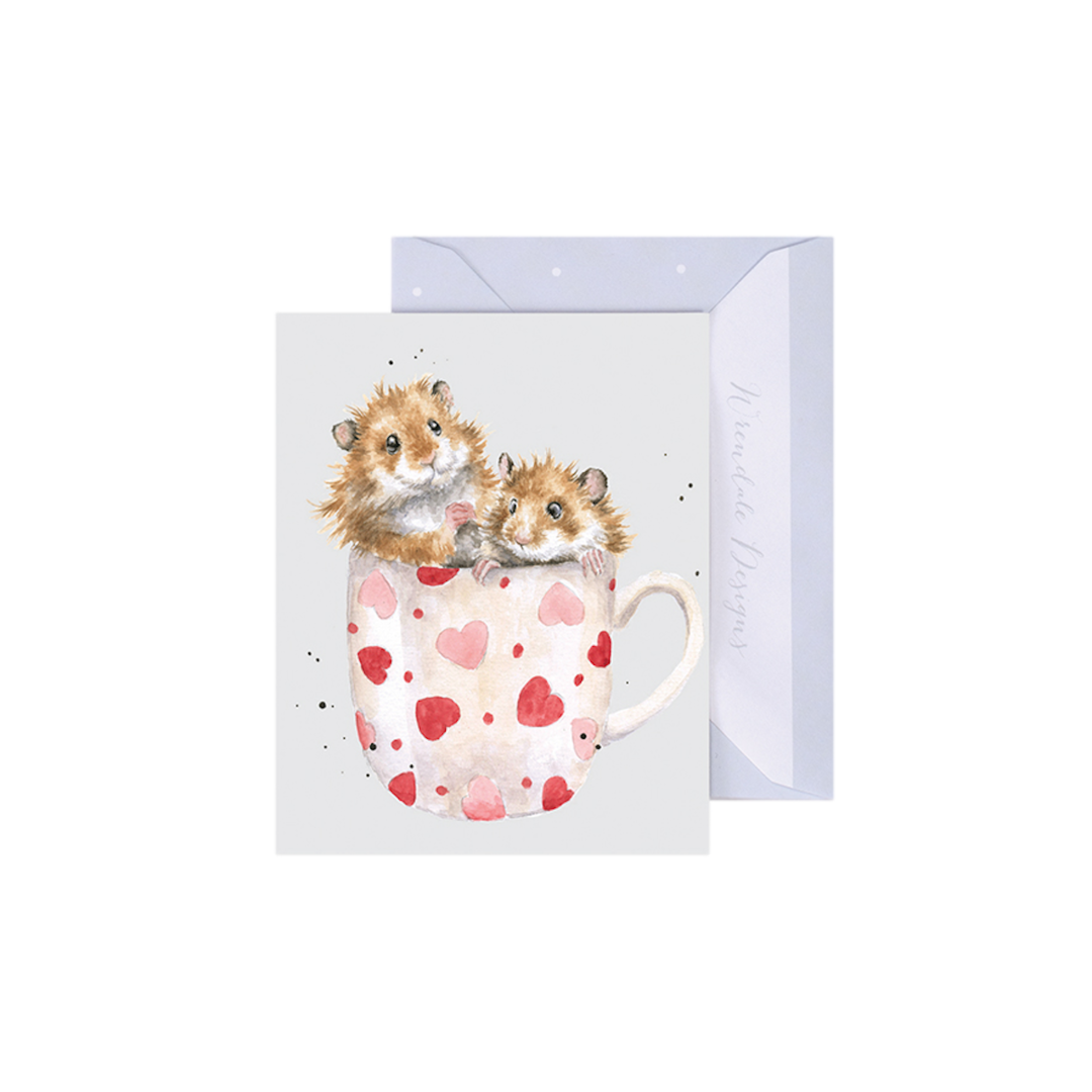Minikarte HAMSTER Mug full of love von Wrendale Designs aus England