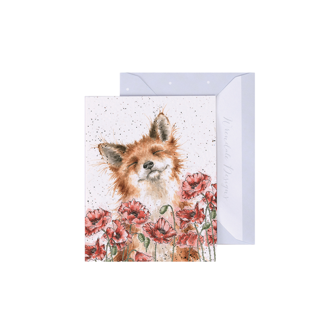 Minikarte FUCHS Poppyfield von Wrendale Designs aus England