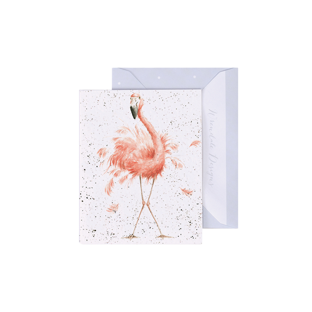 Minikarte FLAMINGO Pretty in Pink von Wrendale Designs aus England