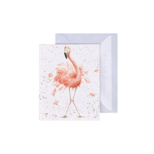 Minikarte FLAMINGO Pretty in Pink von Wrendale Designs aus England