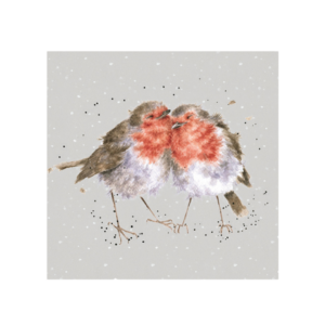 Servietten ROTKEHLCHEN Snuggled Together von Wrendale Designs aus England