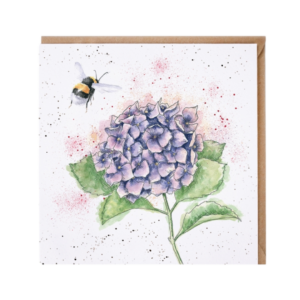 Karte Tiere BIENE HORTENSIE The Busy Bee von Wrendale Designs aus England
