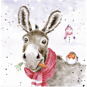 Kartenset Christmas ESEL Muletide Greetings von Wrendale Designs aus England