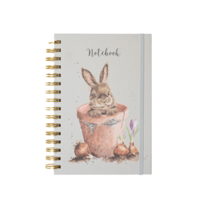 Spiralblock A5 KANINCHEN "THE FLOWER POT" von Wrendale Designs aus England