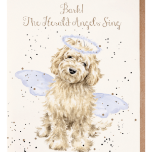 Karte Christmas Labradoodle “Bark! The Herald” von Wrendale Designs