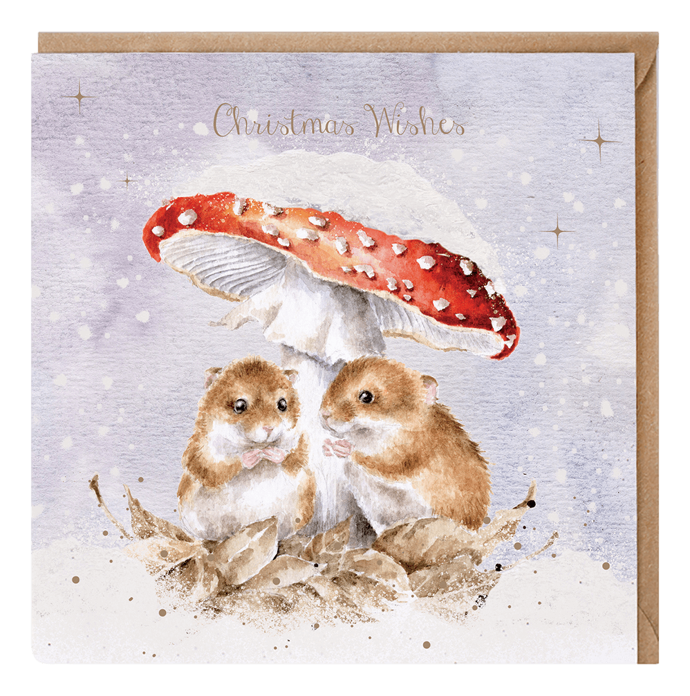 Karte Christmas Maus “Mushroom at the inn” von Wrendale Designs