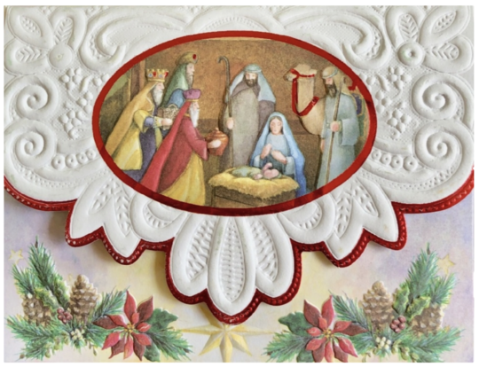 Carol Wilson Weihnachtskarten Manger (Krippe)