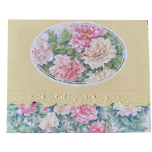 Carol Wilson Karten: Peony Vignette (Pfingstrosen Ausschnitt)