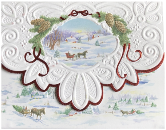 Carol Wilson Weihnachtskarten Schlittenfahrt ( Sleigh Ride )
