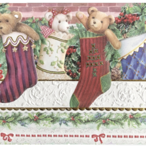 Carol Wilson Weihnachtskarten: Weihnachtsstrümpfe mit Teddybären ( Stockings )